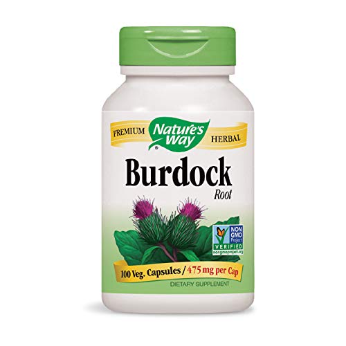 Product Cover Nature's Way Burdock Root, 950 mg per serving, 100 Capsules (Packaging May Vary)