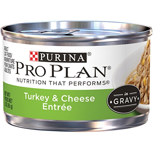 Product Cover Purina Pro Plan Gravy Wet Cat Food, Turkey & Cheese Entree - (24) 3 oz. Pull-Top Cans