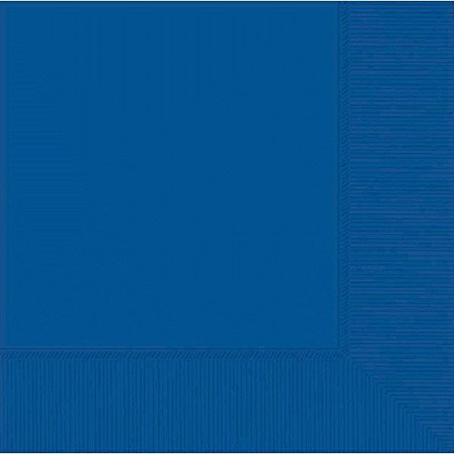 Product Cover Amscan Bright Royal Blue 3-Ply Paper Beverage Napkins, 50 Ct. | Party Tableware