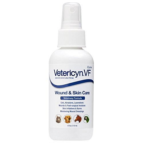 Product Cover Vetericyn Plus VF Wound & Infection Spray for Dogs Cats Horses & Pets - Veterinary Formula Skin Care - 4 oz