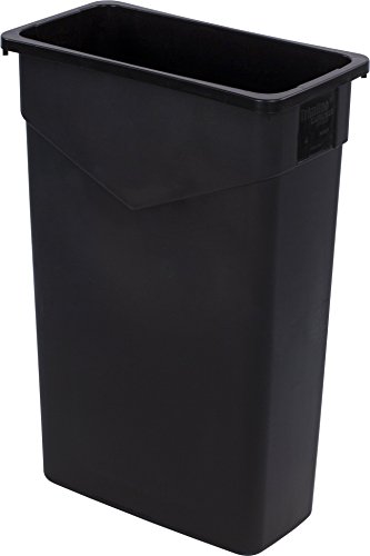 Product Cover Carlisle 34202303 TrimLine Rectangle Waste Container Trash Can Only, 23 Gallon, Black