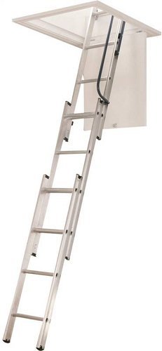 Product Cover WERNER LADDER AA1510 AA1510B Ladder Aluminum Attic, 250 lb.