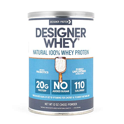 Product Cover Designer Whey Protein Powder, Purely Unflavored, 12 Ounce, Non GMO