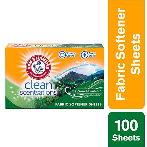 Product Cover Arm & Hammer Fabric Softener Sheets, 100 sheets, Clean Mountain