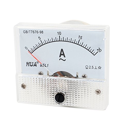 Product Cover uxcell AC 0-20A Rectangle Analog Current Panel Ammeter Gaugeere Meter