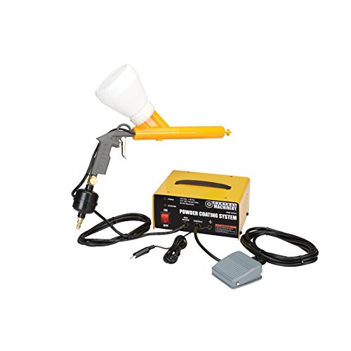 Product Cover Chicago Electric Power Tools Portable Powder Coating System 10-30 PSI with Powder Coating Gun, Foot Switch, Power Source, Inline Filter and Two Powder Cups