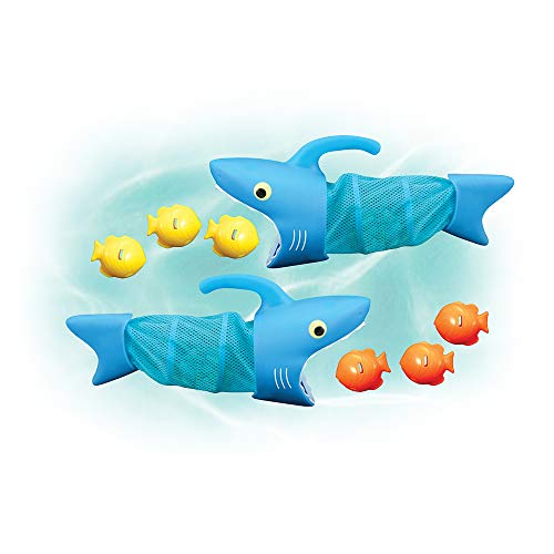 Product Cover Melissa & Doug Sunny Patch Spark Shark Fish Hunt (Pool Game, 2 Nets, 6 Fish Sinkers to Catch, Great Gift for Girls and Boys - Best for 6, 7, and 8 Year Olds)