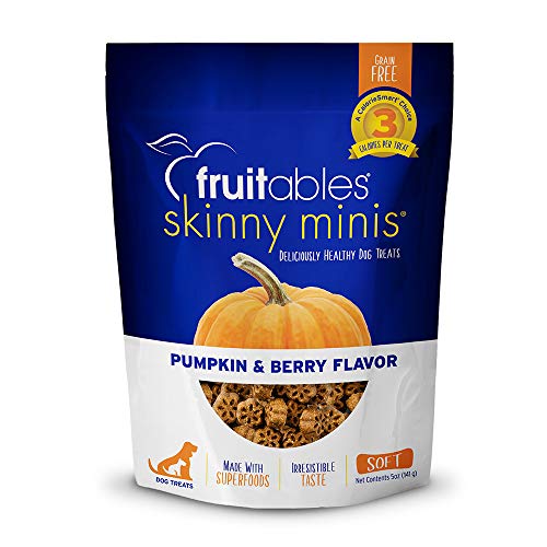 Product Cover Fruitables Skinny Minis Grain Free Soft Dog Treats Pumpkin & Berry Flavor 5 Oz