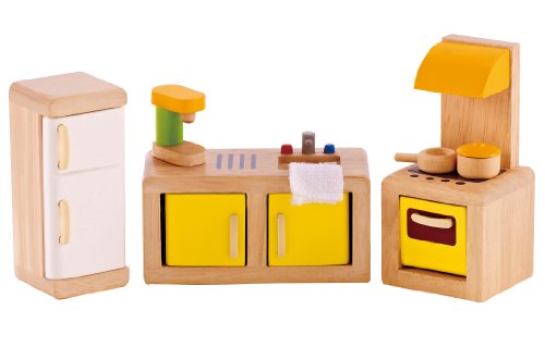 Product Cover Hape Wooden Doll House Furniture Kitchen Set with Accessories