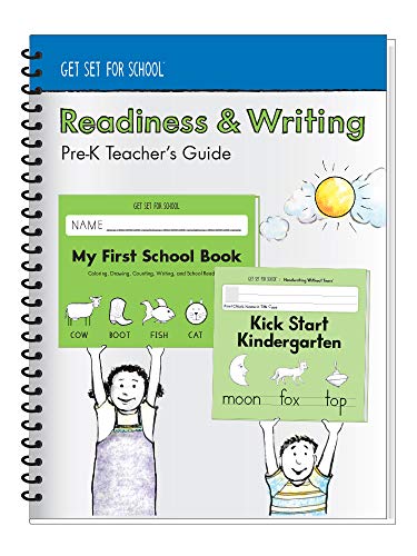 Product Cover Learning Without Tears - Readiness & Writing Pre-K Teacher's Guide, Current Edition - Get Set for School Series - Pre-K Writing Book - Pre-Writing Skills - for School or Home Use