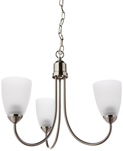 Product Cover Progress Lighting P4440-09 Transitional Three Light Chandelier from Gather Collection in Pwt, Nckl, B/S, Slvr. Finish, Brushed Nickel