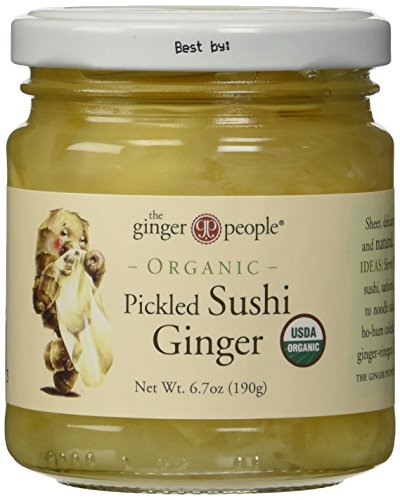 Product Cover The Ginger People Organic Pickled Sushi Ginger, 6.70-Ounce Glass Bottle