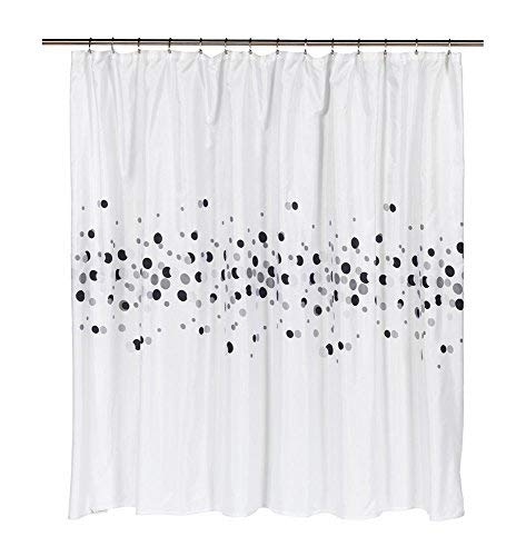 Product Cover Carnation Home Fashions Dots Extra Wide Printed Fabric Shower Curtain, 108-Inch by 72-Inch