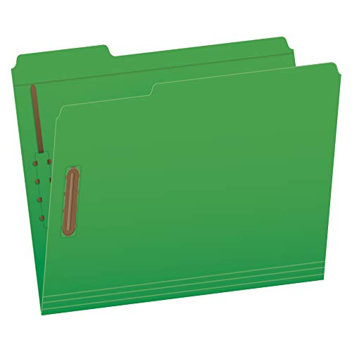 Product Cover Pendaflex Fastener Folders, 2 Fasteners, Letter Size, Green, 1/3 Cut Tabs in Left, Right, Center Positions, 50 per Box (22140GW)