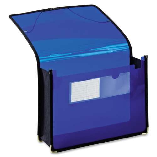 Product Cover Globe-Weis/Pendaflex Poly File Wallet, 3.5-Inch Expansion, Elastic Cord Closure, Letter Size, Blue (84041BL)