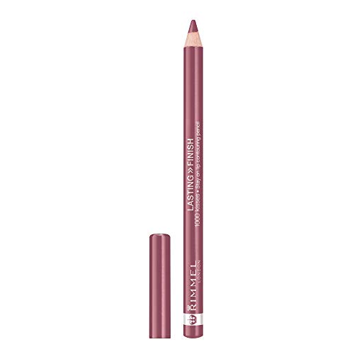 Product Cover Rimmel Lasting Finish, 1000 Kisses Lip Liner, Mauve Shimmer, 0.04 oz., Long Lasting Bold Lip Liner Pencil, Resists Transferring & Smudging