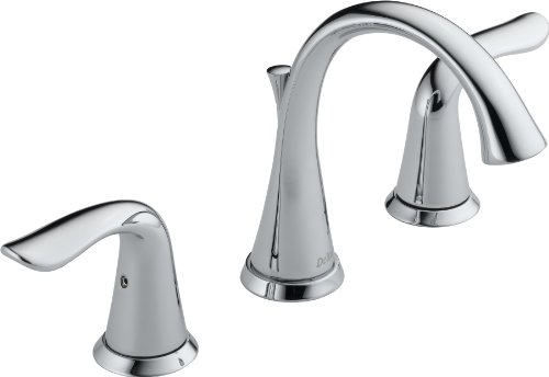 Product Cover Delta Faucet 3538-Mpu-Dst Lahara 2-Handle Widespread Bathroom With Diamond Seal Technology And Metal Drain Assembly, Chrome