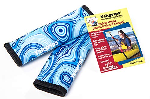 Product Cover Yakgrips Takeapart Kayak Paddle Grips, No-Slip, Prevents Blisters (Blue Wave) - Cascade Creek