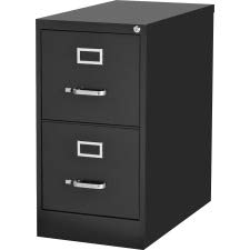 Product Cover Lorell 2-Drawer Vertical File, 15 by 22 by 28, Black LLR42291