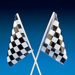 Product Cover Fun Express Plastic Racing Flags Bulk Novelty (6 Dozen)