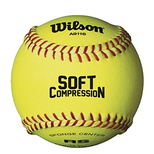 Product Cover Wilson A9117 Soft Compression Softball (12-Pack), Optic Yellow, 12-Inch