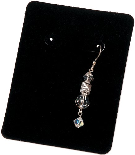 Product Cover Darice 1893-33 Earring Display Cards, 3.25 by 2.5-Inch, Black Velvet, 30/Pack