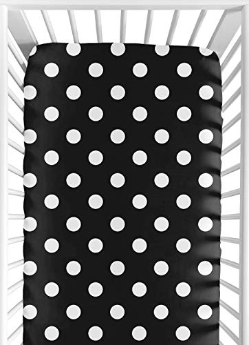 Product Cover Sweet Jojo Designs Hot Dot Fitted Crib Sheet for Baby/Toddler Bedding - Dot Print