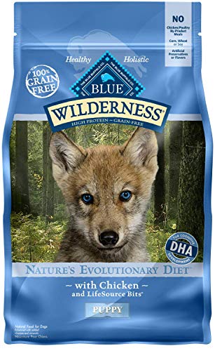 Product Cover Blue Buffalo Wilderness High Protein Grain Free, Natural Puppy Dry Dog Food, Chicken 4.5-lb