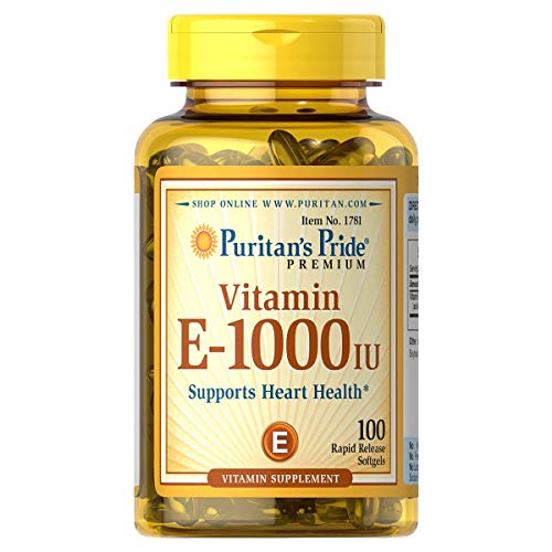 Product Cover Puritan's Pride Vitamin E 1000 IU Softgels, 100 Rapid Release Softgels