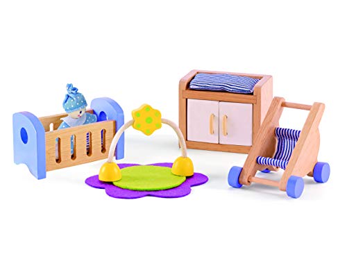 Product Cover Hape Wooden Doll House Furniture Baby's Room Set