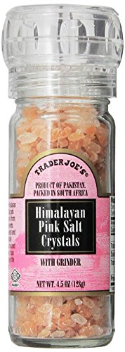 Product Cover Trader Joe's Himalayan Pink Salt Crystals with Built in Grinder Natural and Pure Use in Any Dish You Would Use Regular Salt - 4.5oz