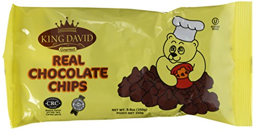 Product Cover King David Kosher Non-dairy Vegan Lactose Free Dark Chocolate Chips 8.8 ounce/250grams (Pack of 4)
