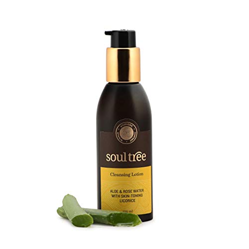 Product Cover SOULTREE Face Cleanser Lotion Aloe & Rose Water with Skin-Toning Licorice (150 ml, For All Skin Types) 100% Natural & Vegetarian Beauty Cleanser That Nourishes and Diminishes Dark Circles