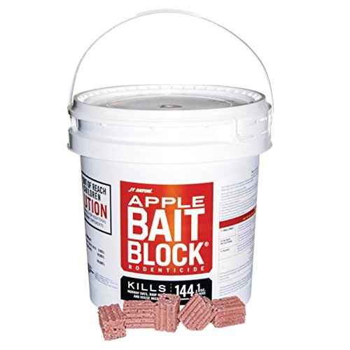 Product Cover JT Eaton 709-AP Bait Block Rodenticide Anticoagulant Bait, Apple Flavor, for Mice and Rats (Pail of 144)