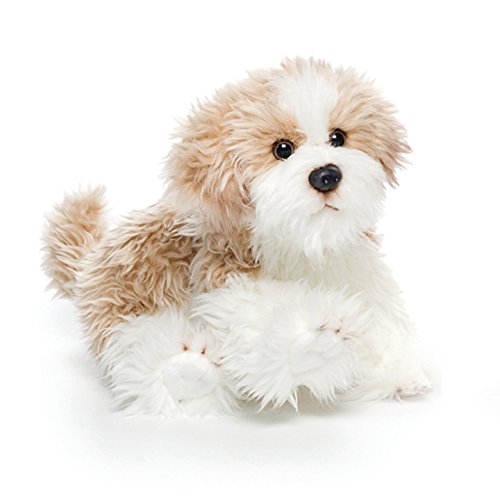 Product Cover DEMDACO Small Maltipoo Dog Curly Light Brown White Children's Plush Stuffed Animal Toy