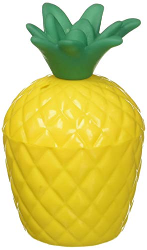 Product Cover Fun Express - Plastic Pineapple Cups (10-Oz) for Party - Party Supplies - Drinkware - Sipper & Molded Cups - Party - 12 Pieces