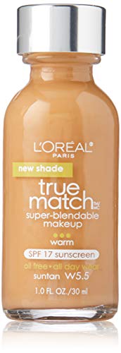 Product Cover L'Oreal Paris Makeup True Match Super-Blendable Liquid Foundation, Suntan W5.5, 1 Fl Oz,1 Count