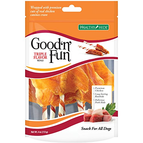 Product Cover Healthy Hide Good 'N' Fun Triple Flavor Wings For Dogs