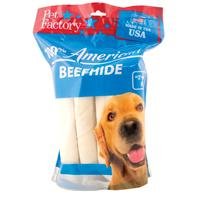 Product Cover PET FACTORY USA Value-Pack Beefhide 8-Inch Retriever Rolls Chews for Dogs, 10-Pack (Package may Vary))