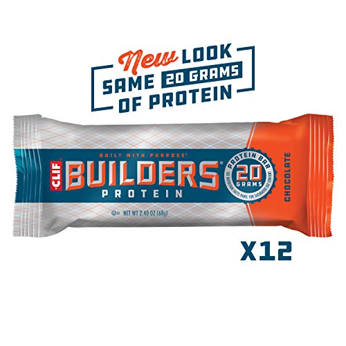 Product Cover CLIF BUILDERS - Protein Bars - Chocolate - 20g Protein (2.4 Ounce, 12 Count) (Now Gluten Free)