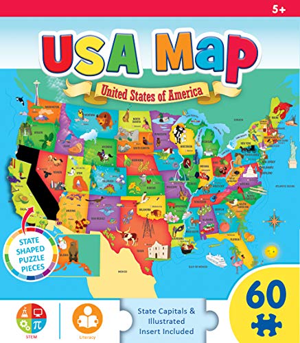 Product Cover MasterPieces Explorer Kids - USA Map - 60 Piece Kids Puzzle