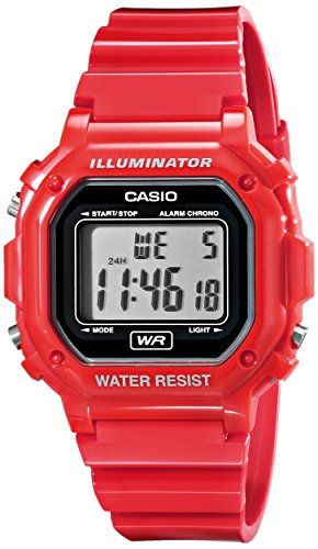 Product Cover Casio Unisex F-108WHC-4ACF Classic Red Resin Band Watch