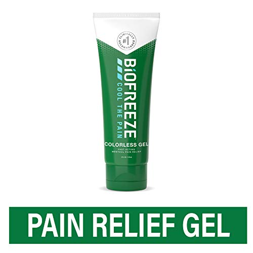 Product Cover Biofreeze Pain Relief Gel, 4 oz. Tube, Colorless (Packaging May Vary)