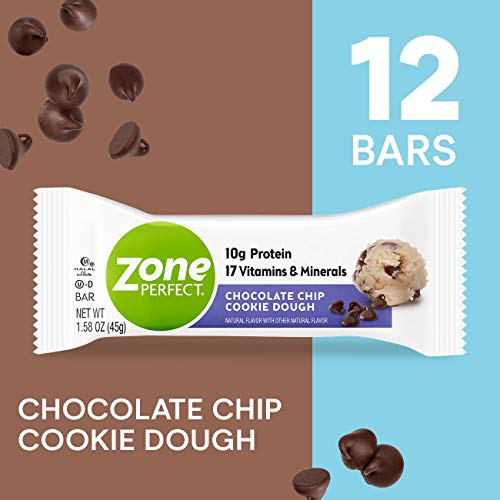 Product Cover ZonePerfect Protein Bars, Chocolate Almond Raisin, 12g of Protein, Nutrition Bars With Vitamins & Minerals, Great Taste Guaranteed, 12 Bars