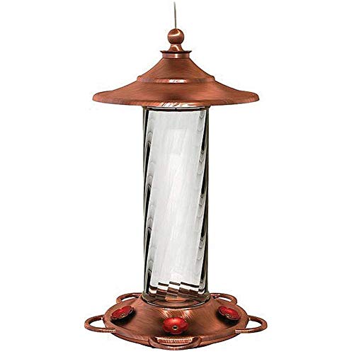 Product Cover More Birds Glory Hummingbird Feeder, Glass Bottle, 5 Feeding Ports and 14-Ounce Nectar Capacity
