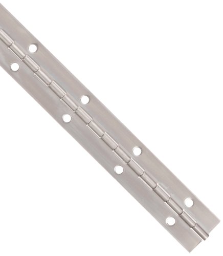 Product Cover Stainless Steel 304 Continuous Hinge with Hole, Bright Annealed Finish, 0.04