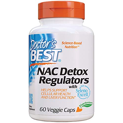 Product Cover Doctor's Best NAC Detox Regulators with Seleno Excell, Non-GMO, Vegetarian, Gluten Free, Soy Free, 60 Veggie Caps