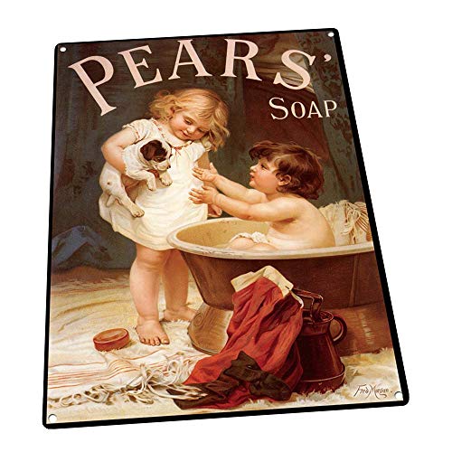 Product Cover OMSC Pears Soap Metal Sign: Soap, Laundry, and Bathroom Decor Wall Accent