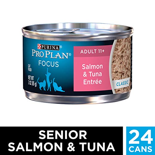 Product Cover Purina Pro Plan Senior Pate Wet Cat Food, FOCUS Salmon & Tuna Entree - (24) 3 oz. Pull-Top Cans