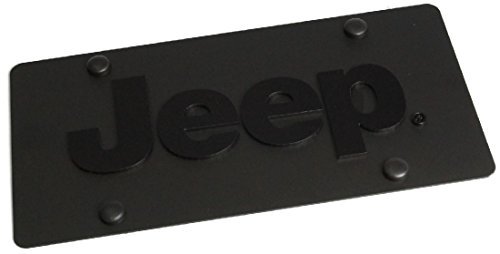 Product Cover Eurosport Daytona Jeep License Plate on Black Carbon Steel